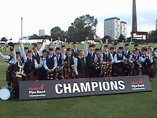 The Scotia Glenville Pipe Band Winning the Champion